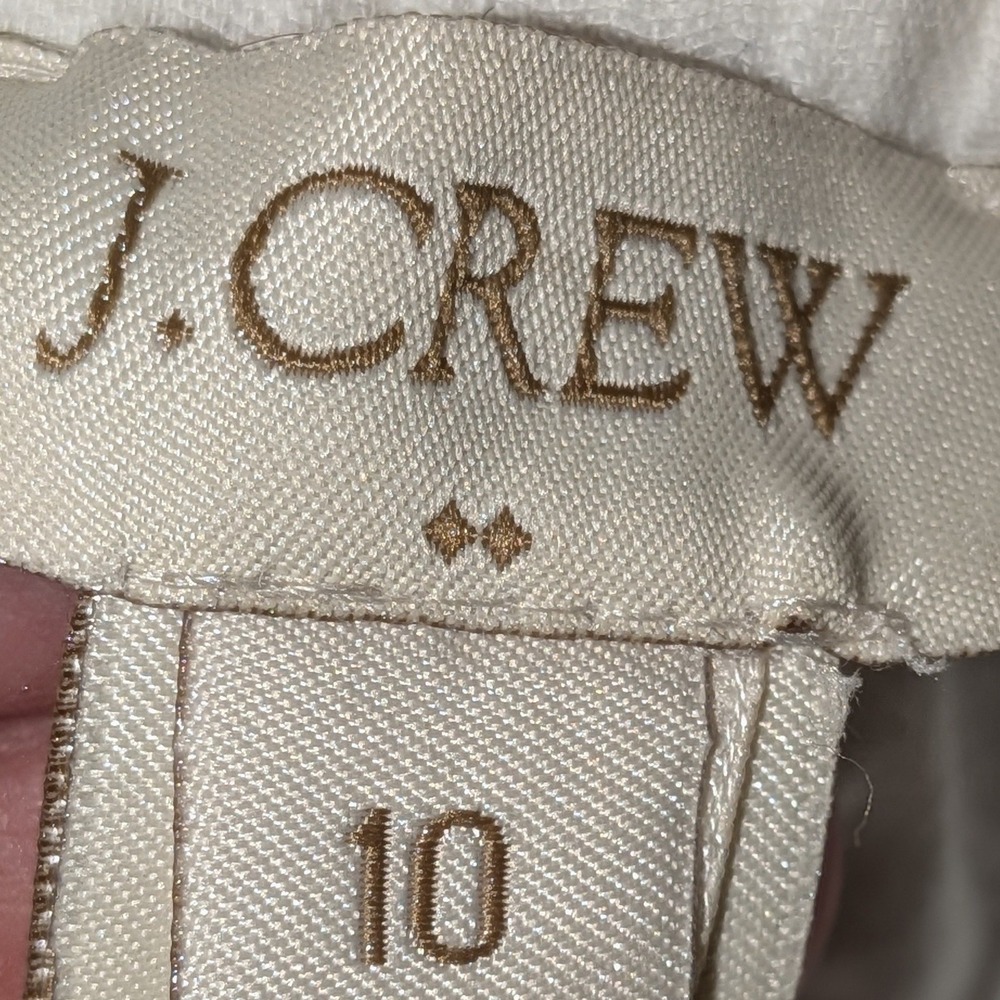 J.Crew Womens Pull On White Cotton Gauze Embroidered Floral Shorts Size 10 NWOT - Picture 3 of 9